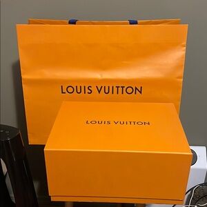 Extra large Louis Vuitton Orange Gift Box and Bag